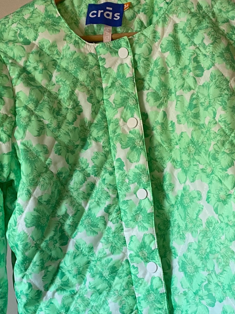 Mint floral quilted jacket- Lisa says Gah - Picture 3 of 4